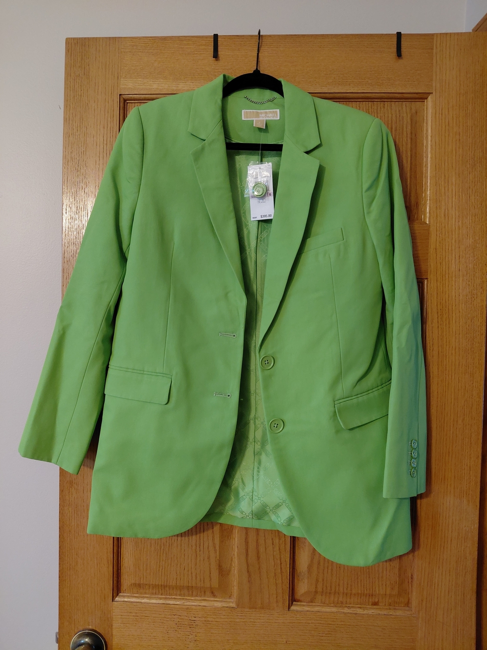 NWT Michael Kors Apple Green Blazer